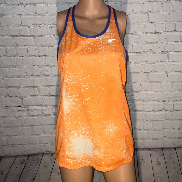 Nike Tops - Nike Dri Fit Orange, Blue & White tank top size M